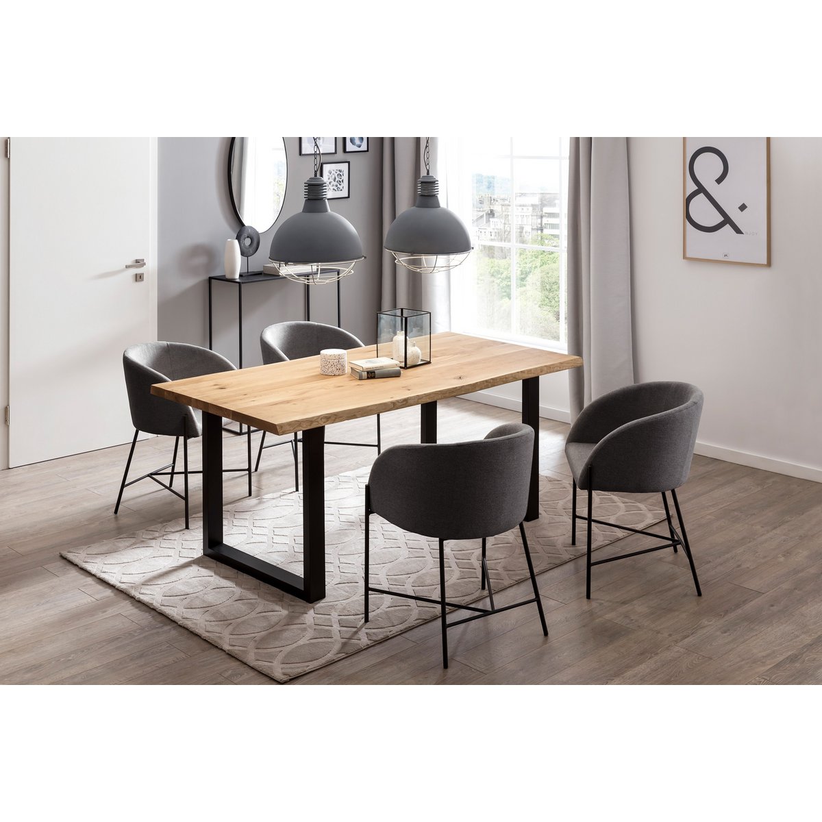 Dining table 180x90 cm made of oak
