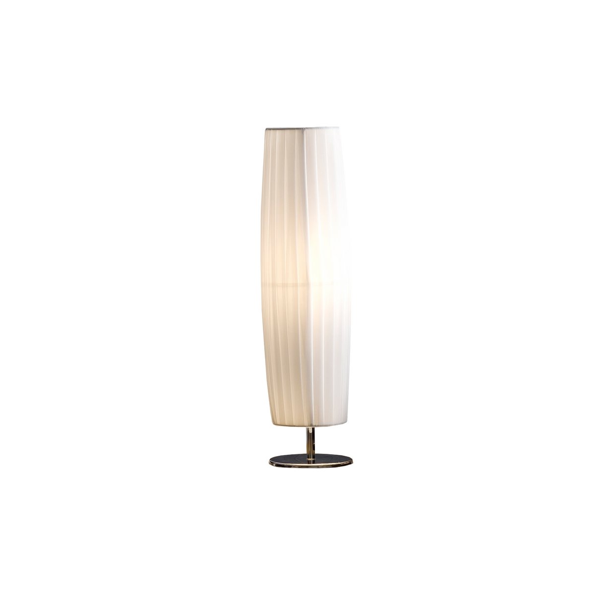 Table lamp 60 cm round white chrome