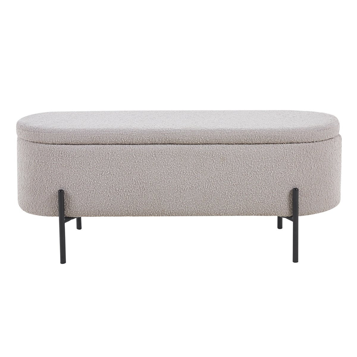 Bed bench with storage space function taupe