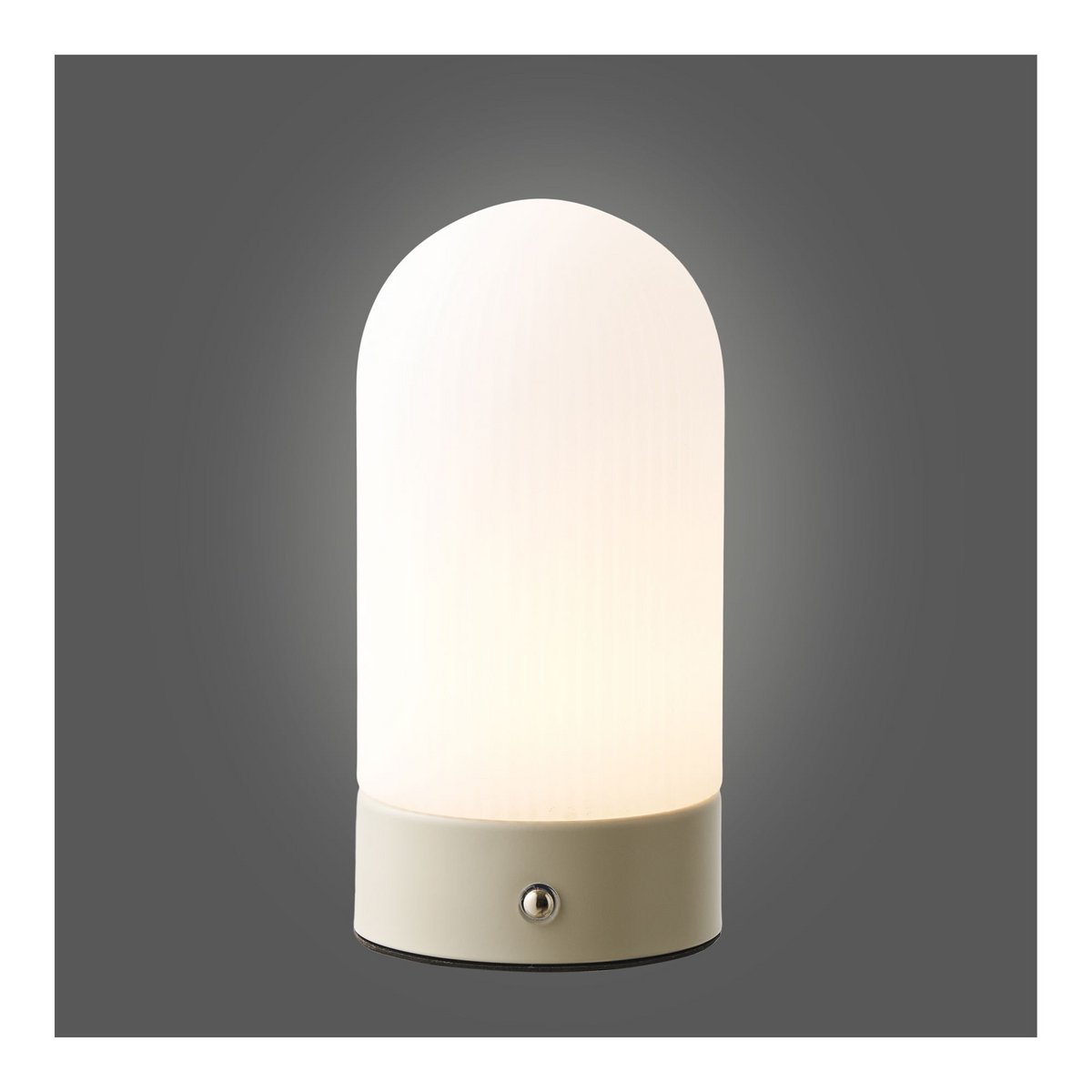 Ashford Tischleuchte, Metall/PE, wiederaufladbar, beige/weiß
