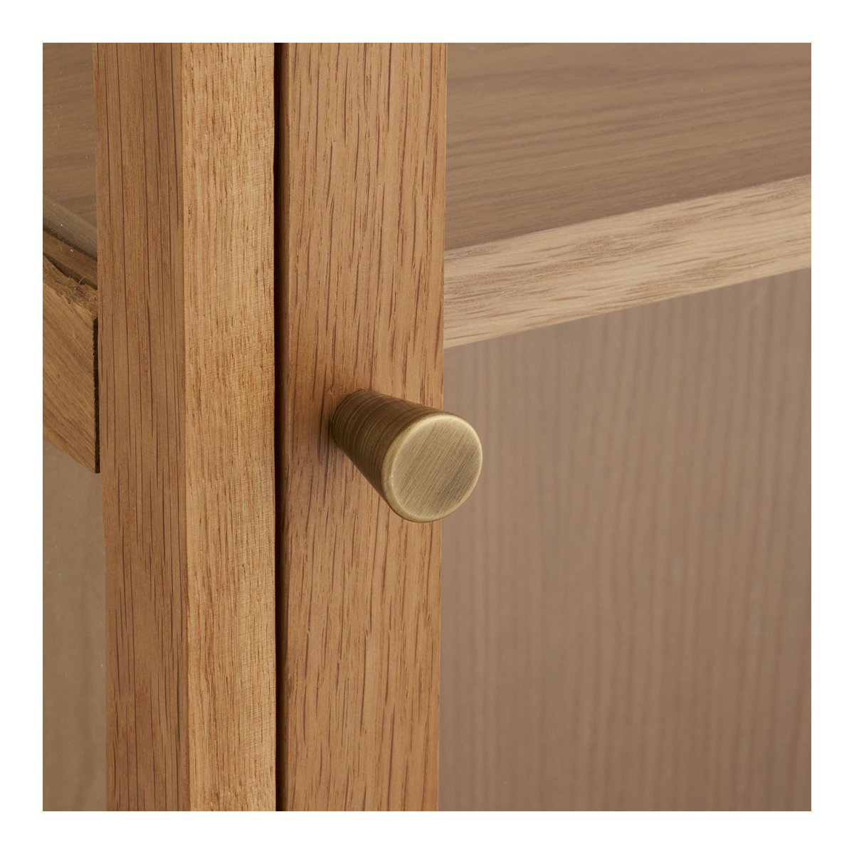 Zamora Wandschrank, Eiche/Eichenfurnier/gehärtetes Glas, natur, 20x40x60 cm