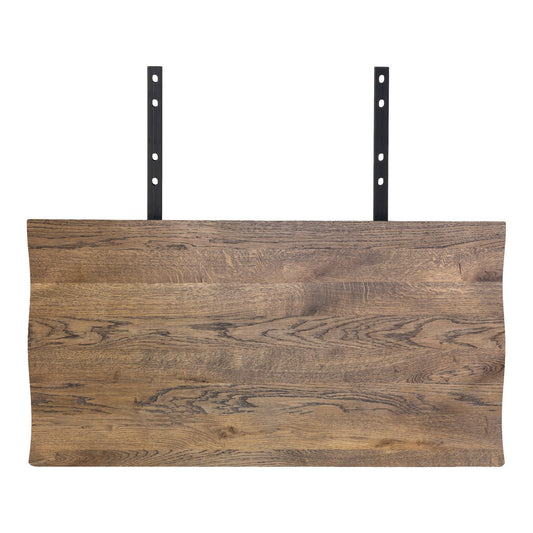 Verlängerungsplatten für Toulon-Tisch – Wellenkante – geräuchert, Eiche/Stahl, 95 x 50 x 4 cm – 2er-Set