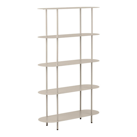 Rieti Regal, 5 Regale, Metall, Sand, 31x90x150 cm