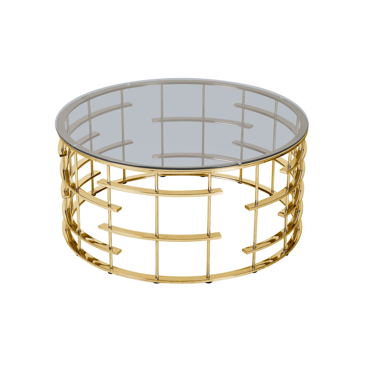 Coffee table gold/gray Ø 90 cm