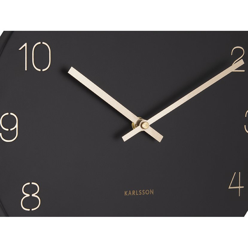 Wanduhr-Charm mit gravierten Zahlen, klein