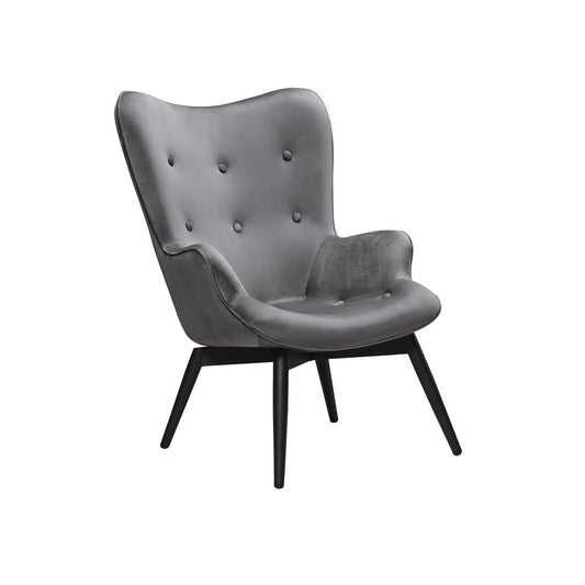 Armchair gray velvet