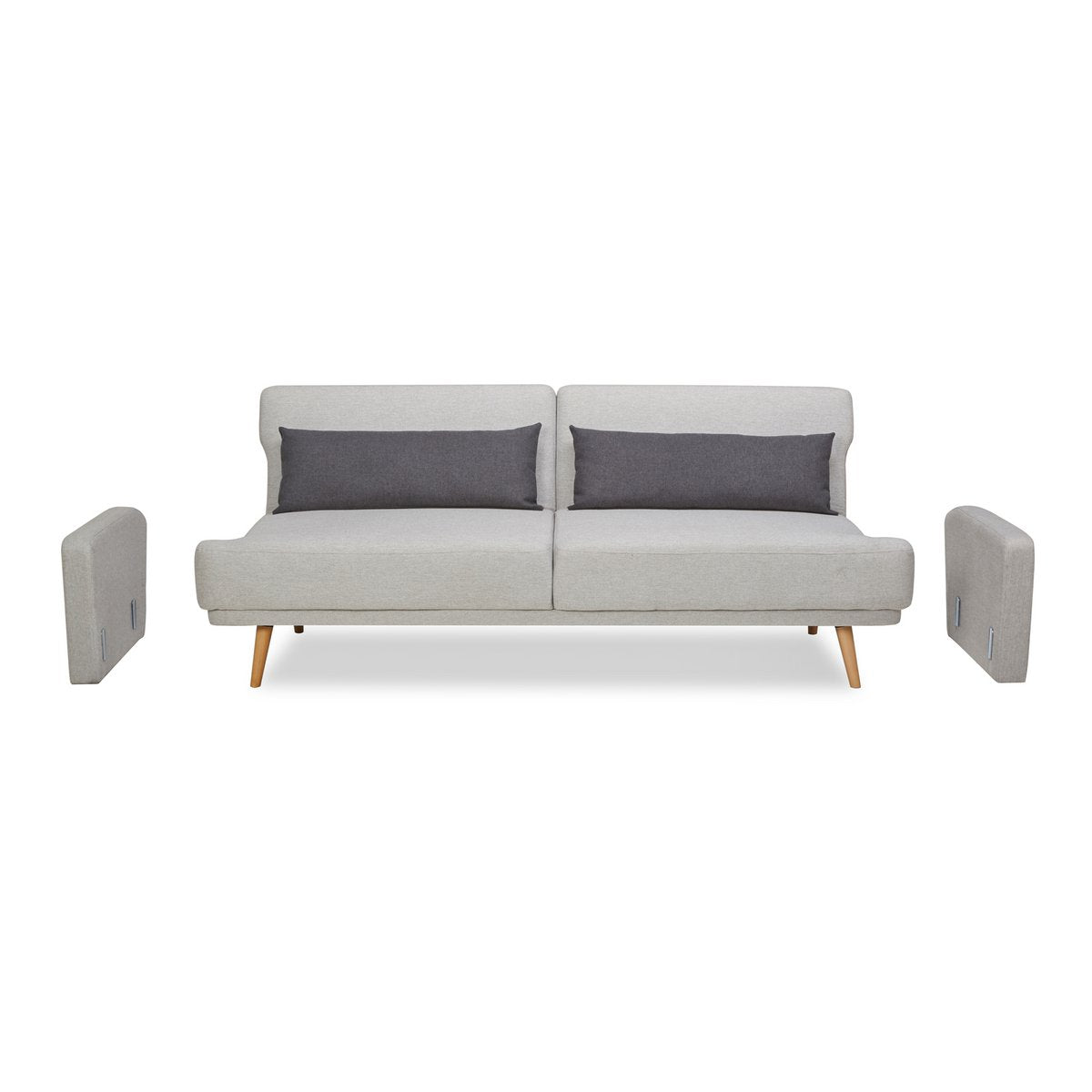 3-Sitzer Sofa Webstoff Grau