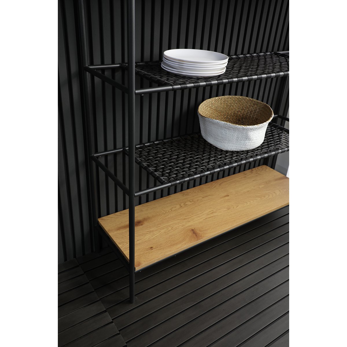 Bookcase natural/black
