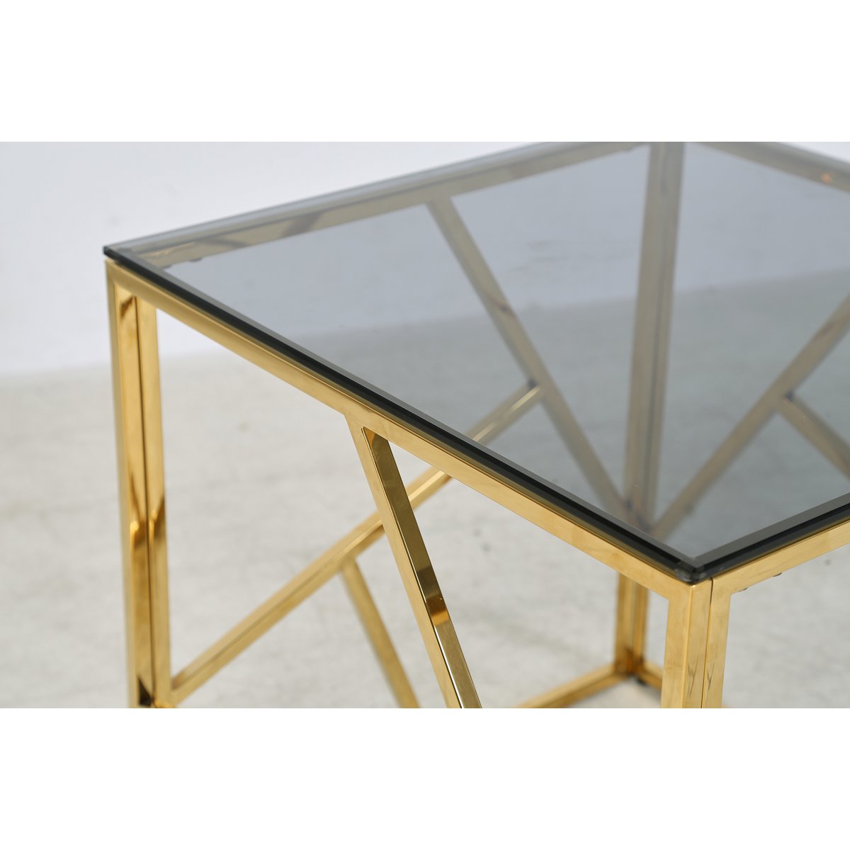 Beistelltisch Gold/Grau 55x55 cm