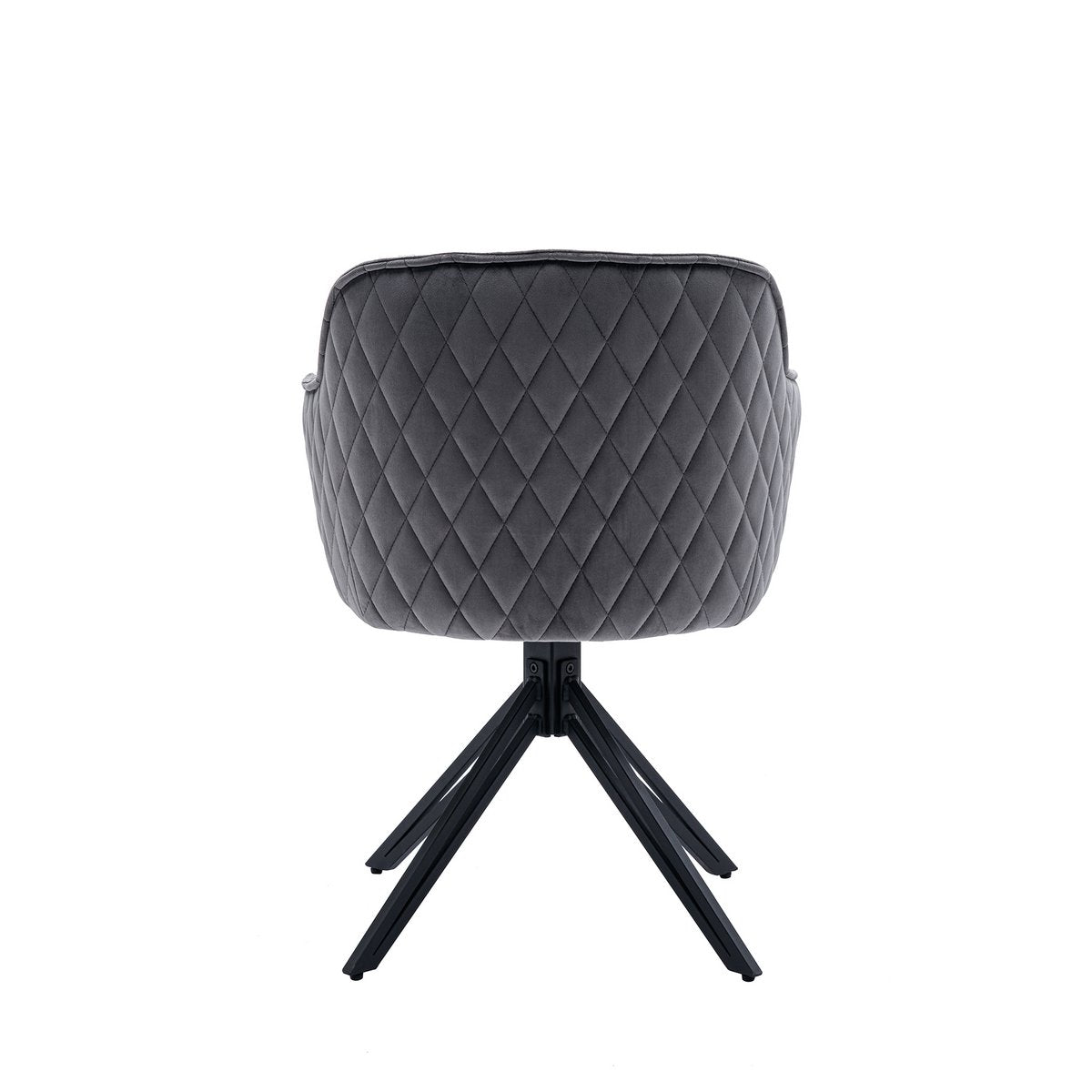 Armchair with honeycomb quilting gray