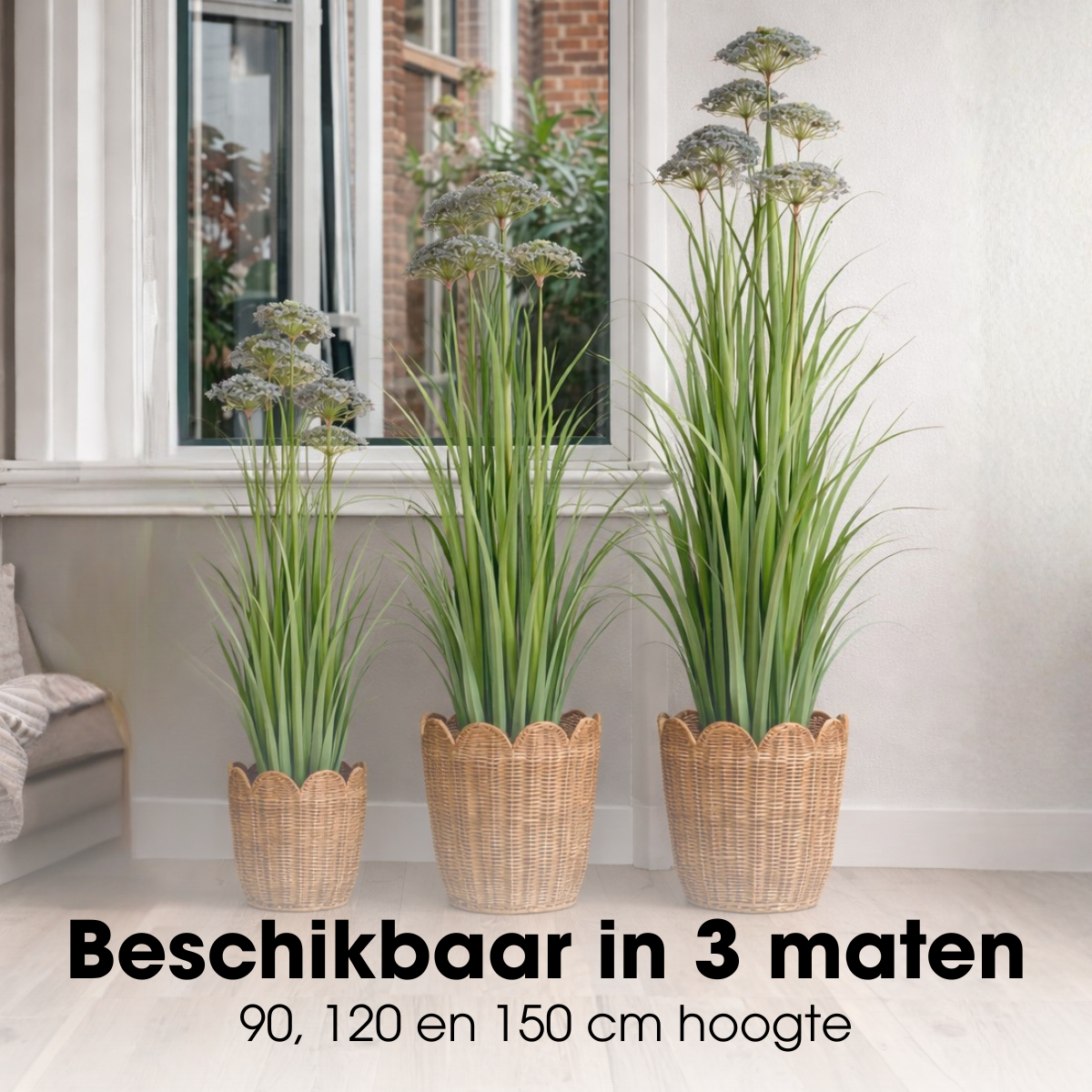 Künstliche Pflanze Ziergras Lila