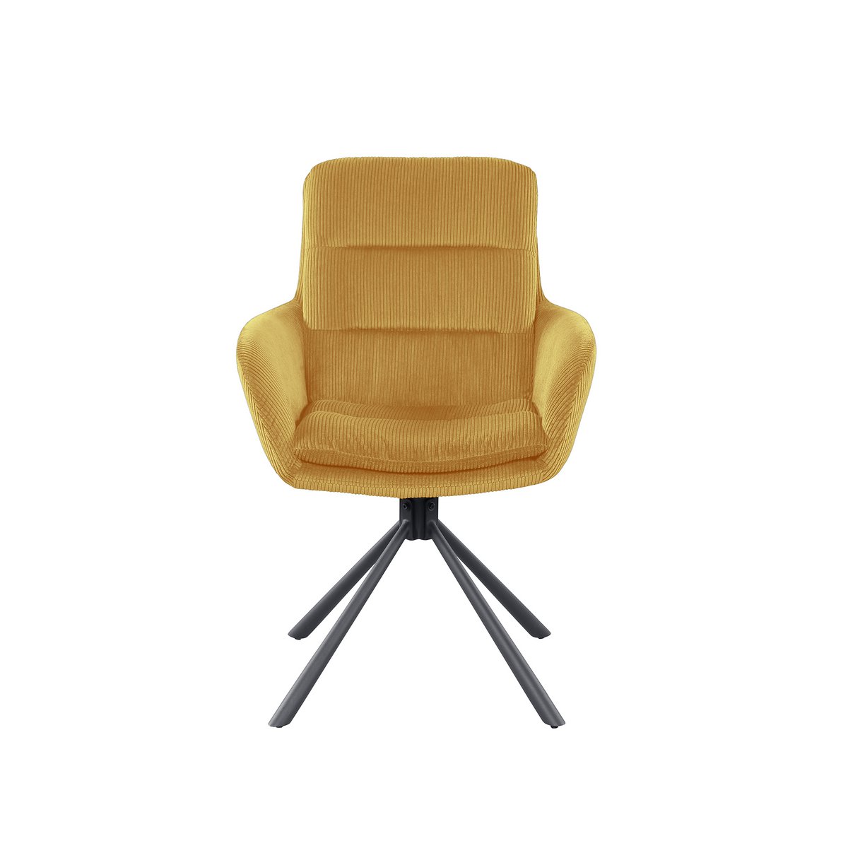 Armchair in corduroy look gold