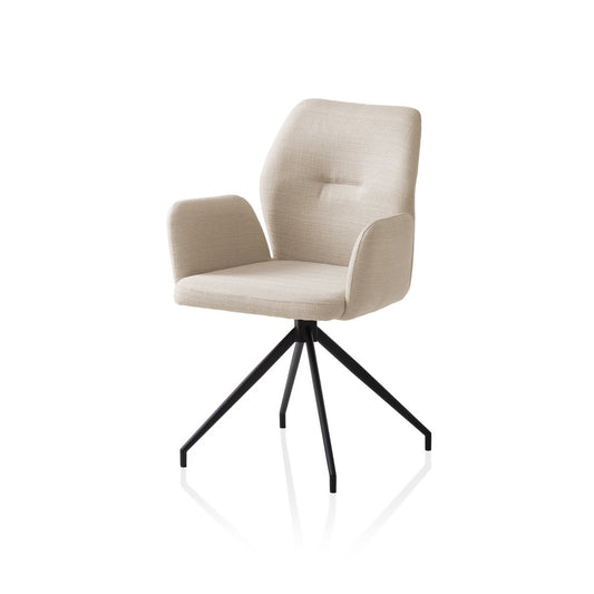 Armchair with 180° rotation function beige
