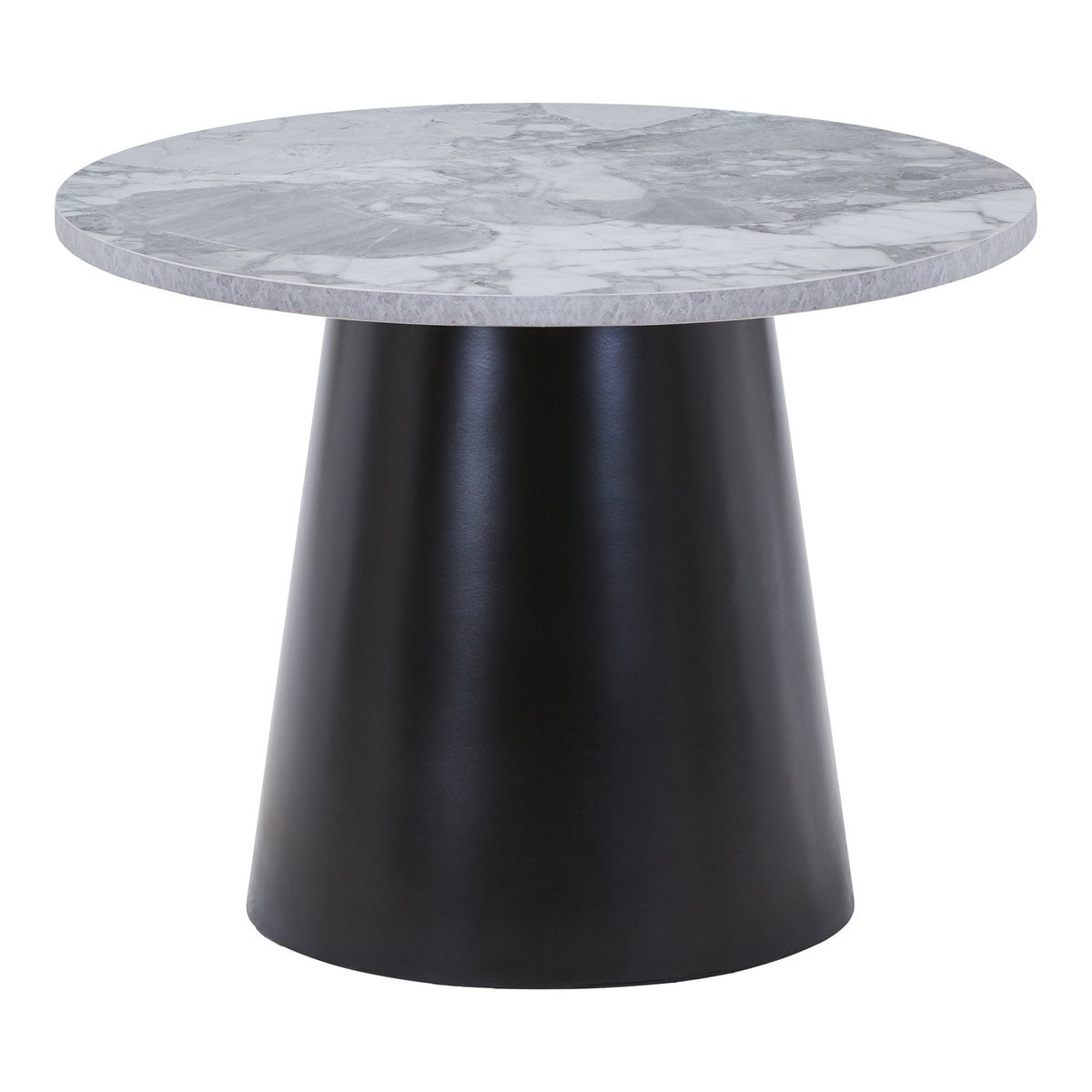 Brito Couchtisch - Grau/Schwarz, Melamin/Stahl/MDF, 60x60x45 cm