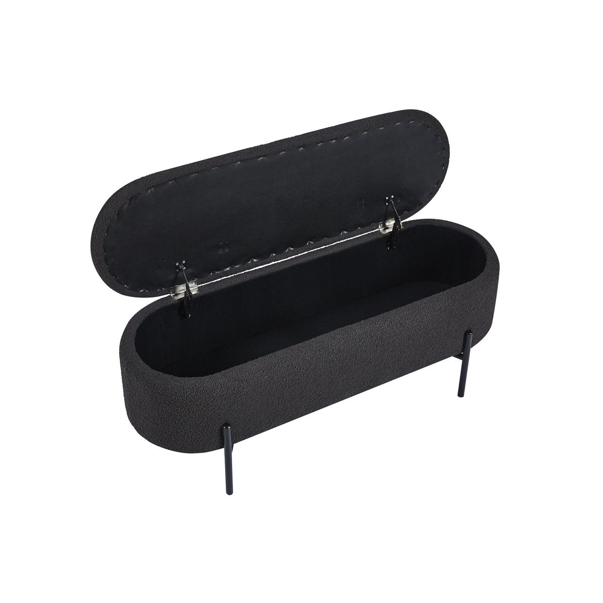 Bed bench with storage space function anthracite