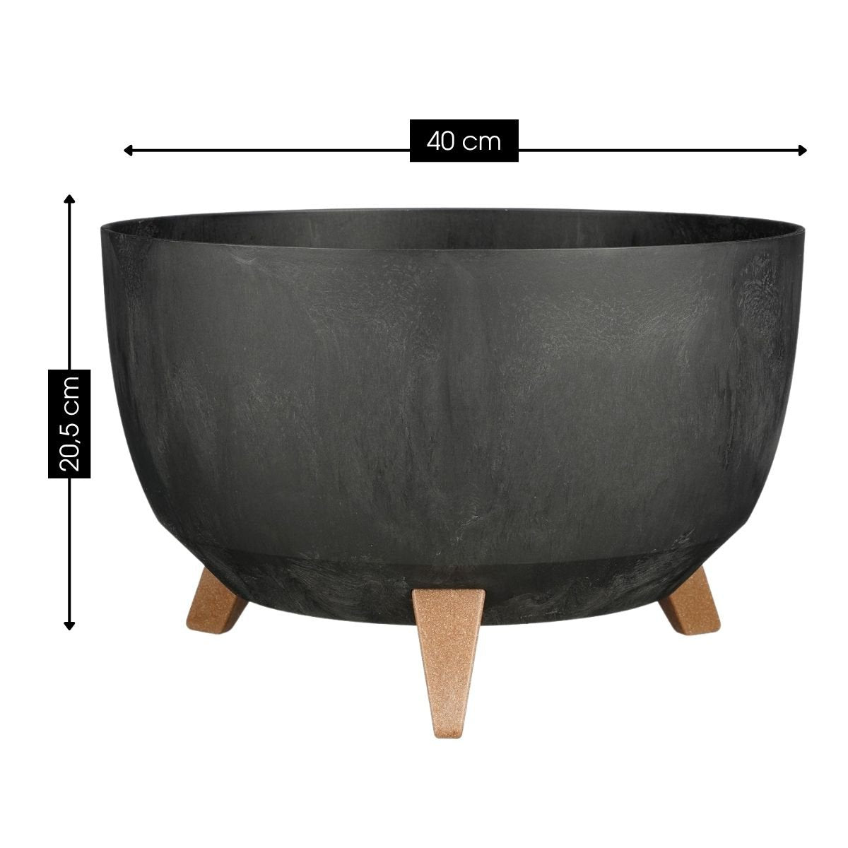 Outdoor-Pflanzgefäß Doppio Black