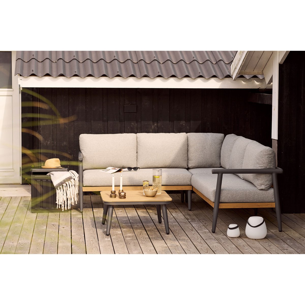 Kerzenhalter, Glas, Rauchbraun, 3er-Set