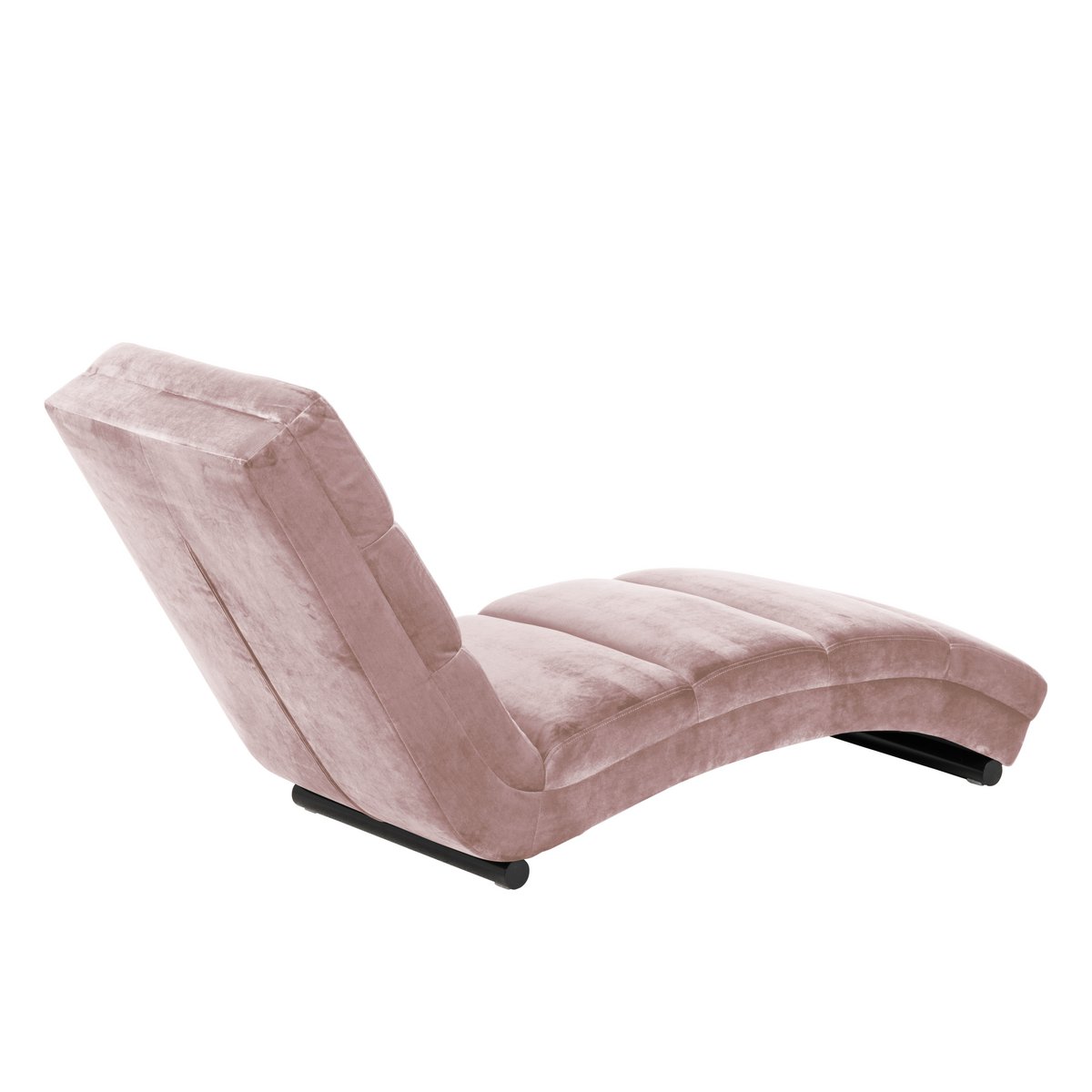 Chaise longue rose velvet