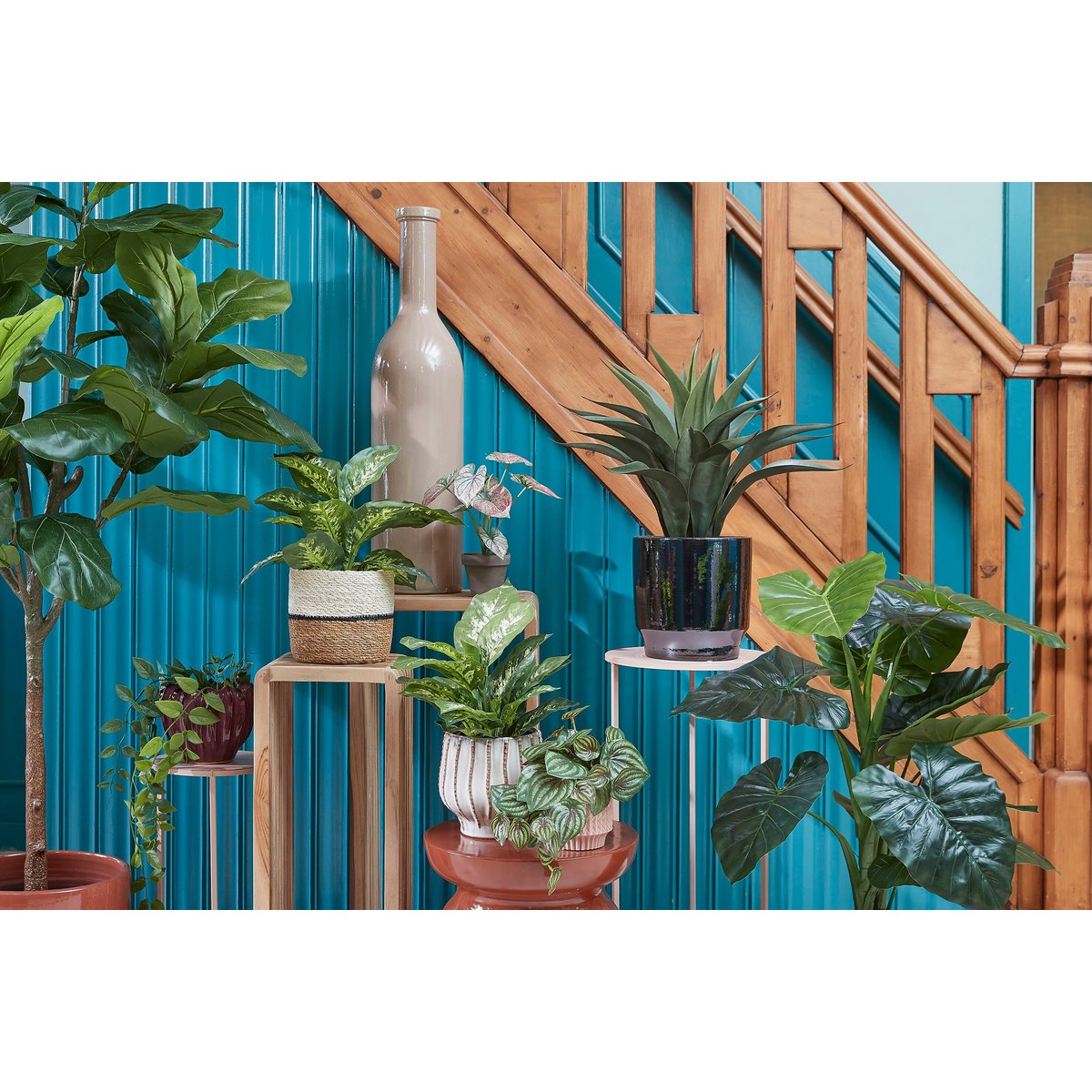 Plantenmanden-Set Damian Wit
