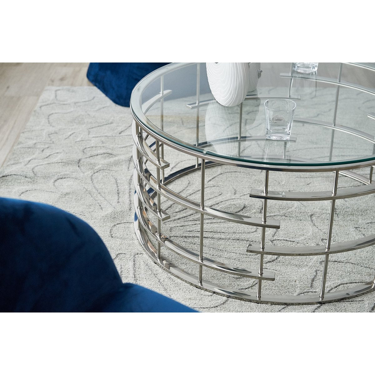 Couchtisch Silber Ø 90 cm