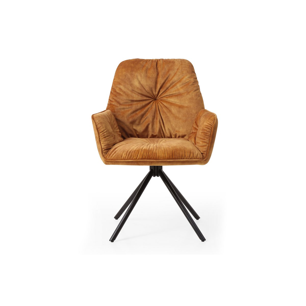 Armchair with 360° rotation function, gold