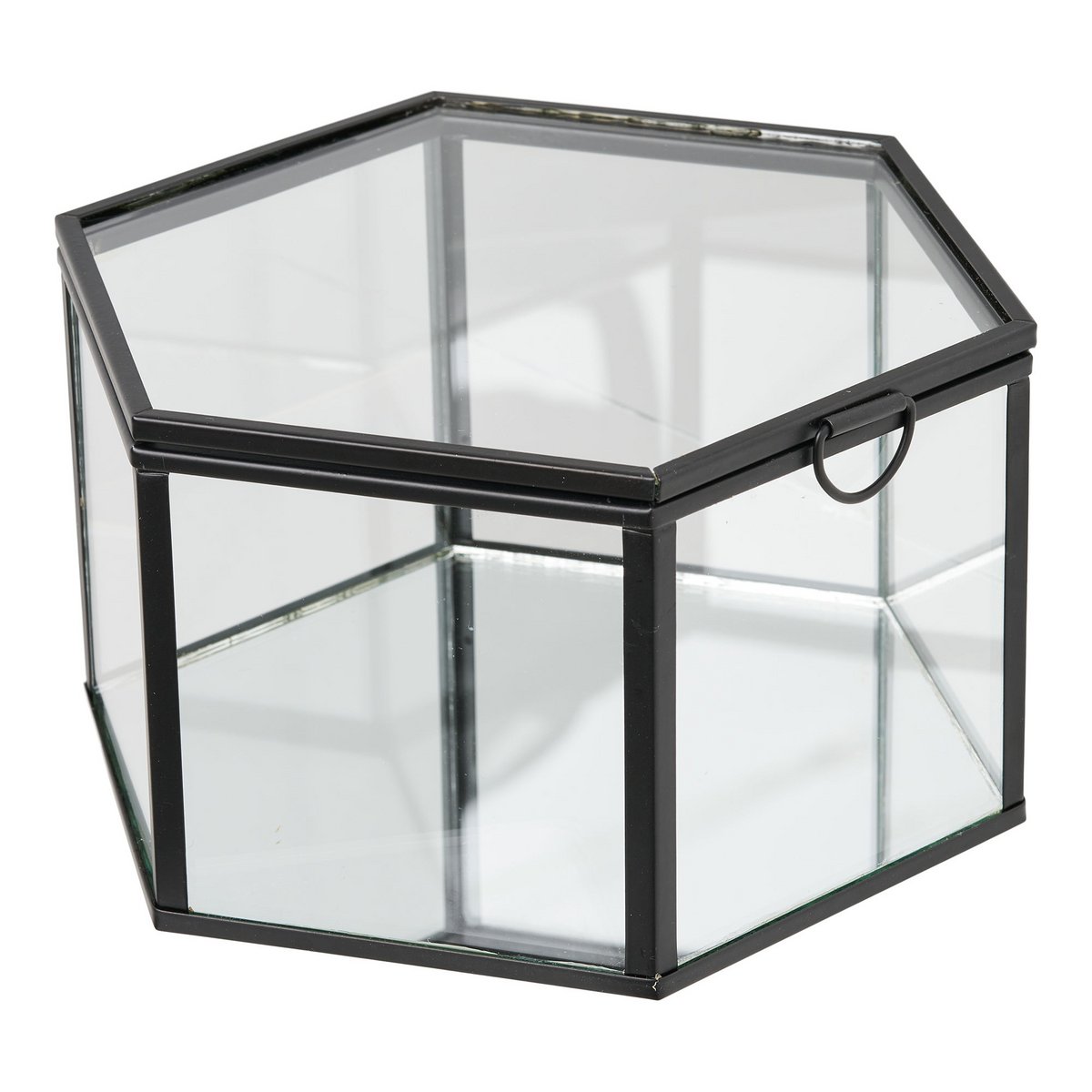 Torpe Box, Glas/Metall, klar/schwarz, 2er-Set
