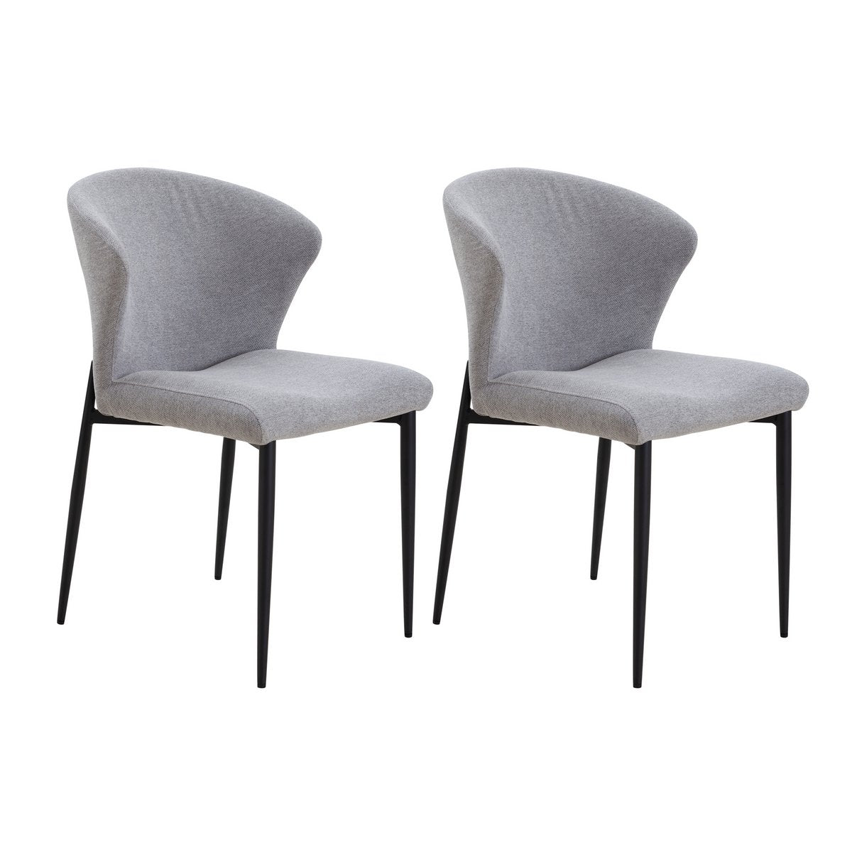 Dining chair set of 2 grey