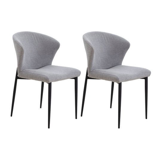 Dining chair set of 2 grey