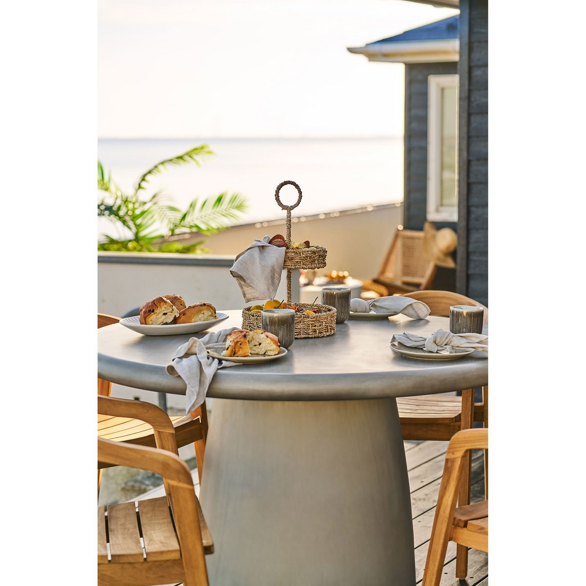 Viola Lunchteller, Keramik, Beige, ø21 cm, 4er-Set