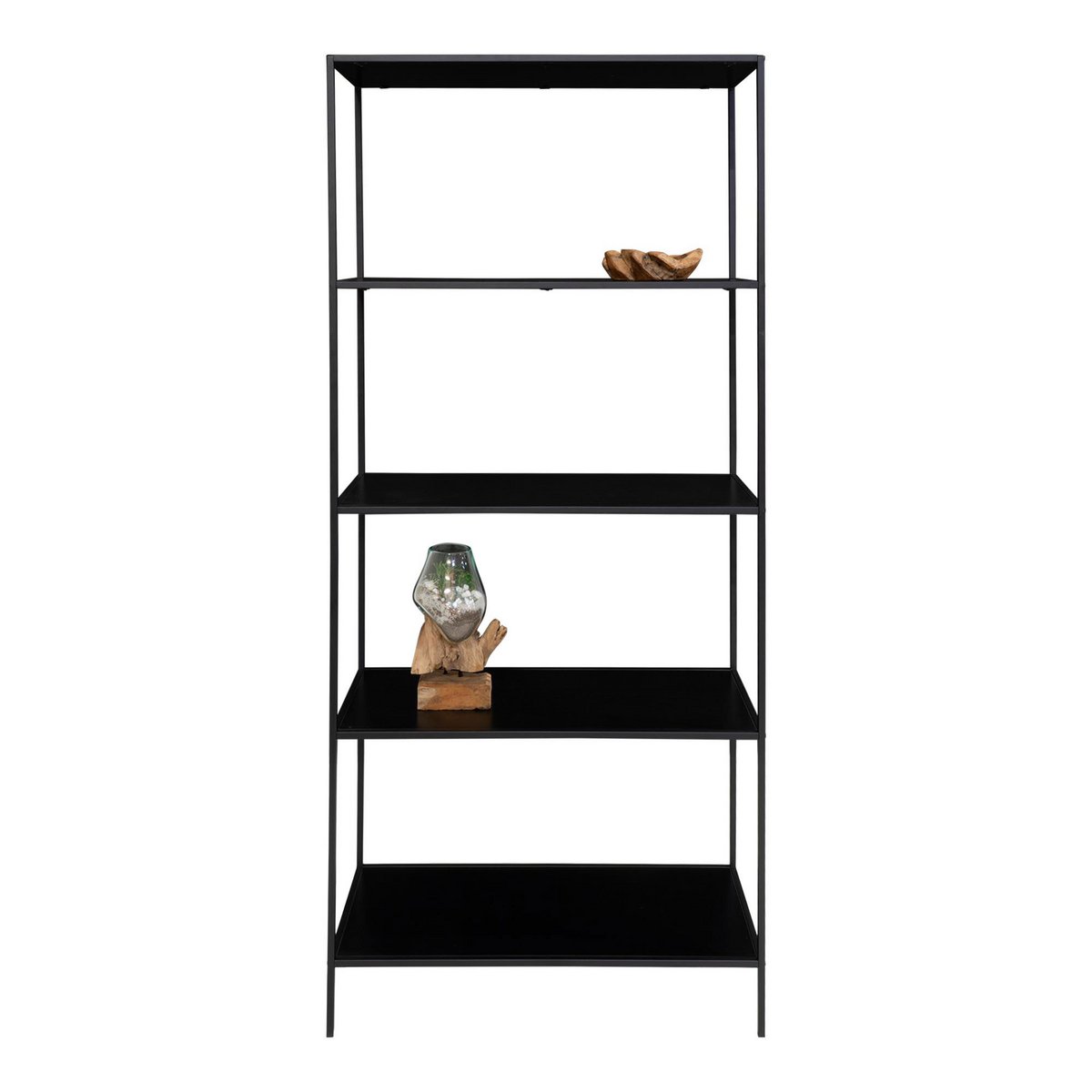 Vita Regal, 5 Regale, Metall, schwarz, 80x36x170 cm
