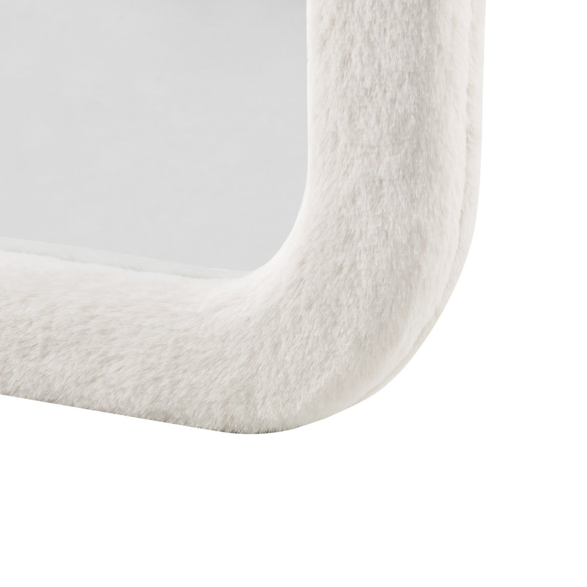 Mirror faux fur beige 60x160 cm