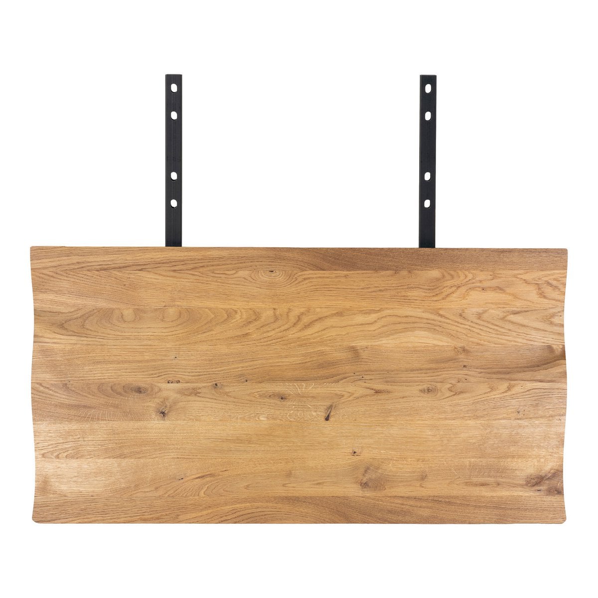 Verlängerungsplatten für 3 Meter Toulon-Tisch – Wellenkante – Natur, Eiche/Stahl, 100 x 50 x 4 cm – 2er-Set