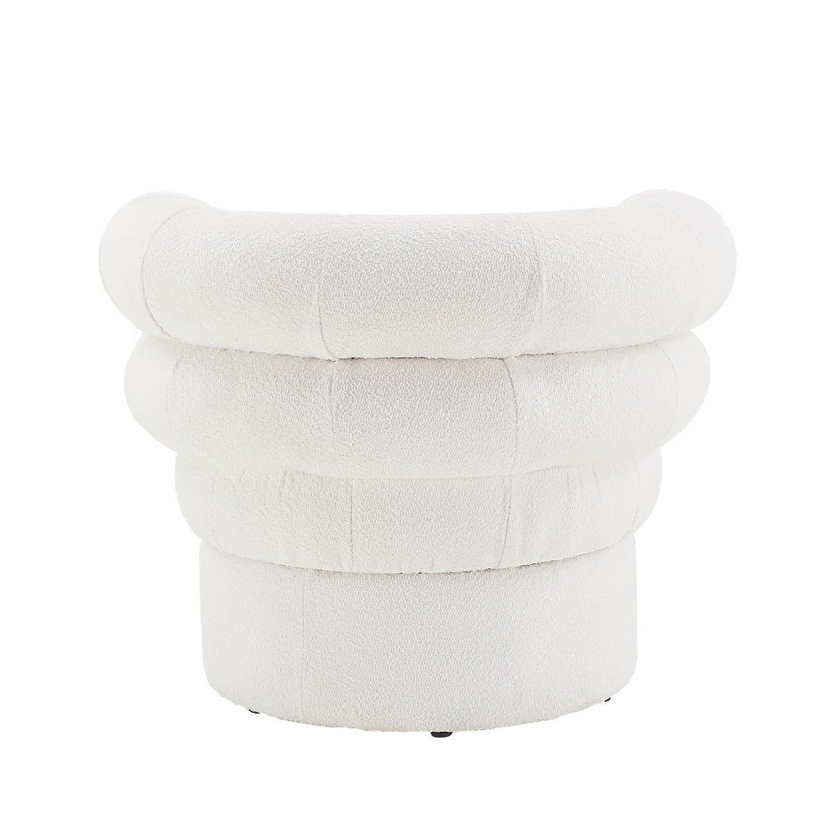 Armchair boucle fabric white