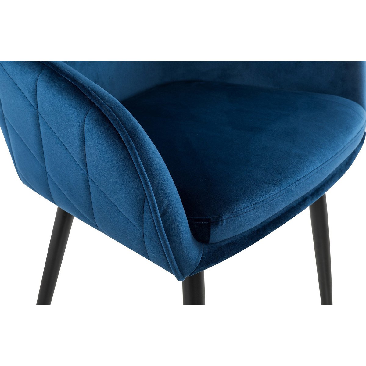 Dining chair blue velvet