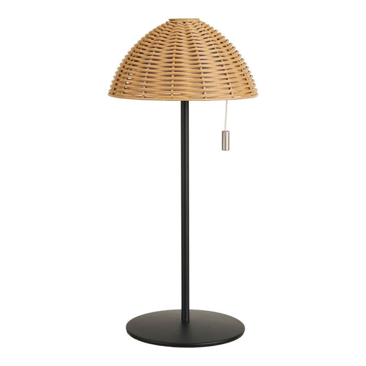 Wigan LED-Tischleuchte, Metall, wiederaufladbar, Natur/Schwarz