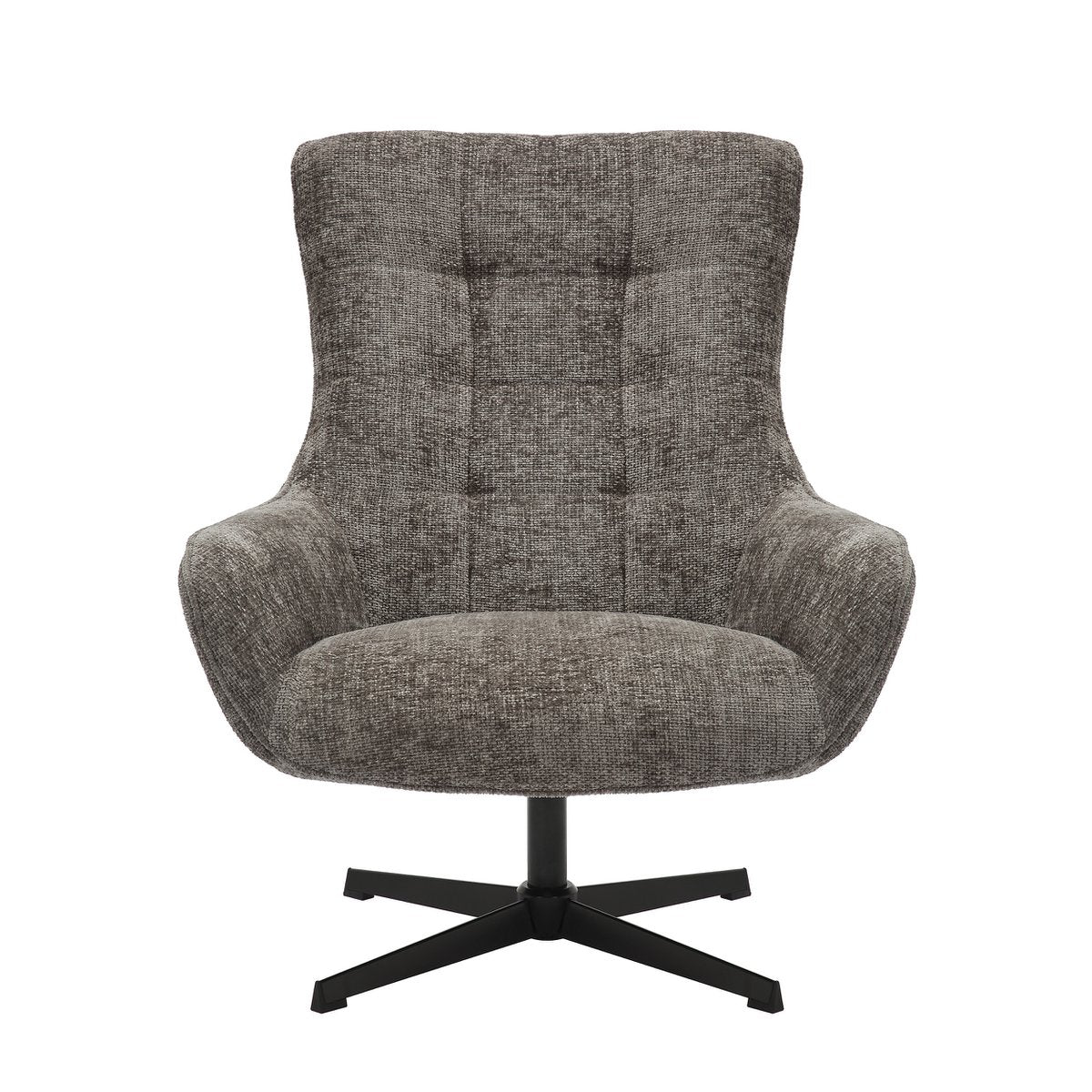 Armchair chenille fabric dark gray