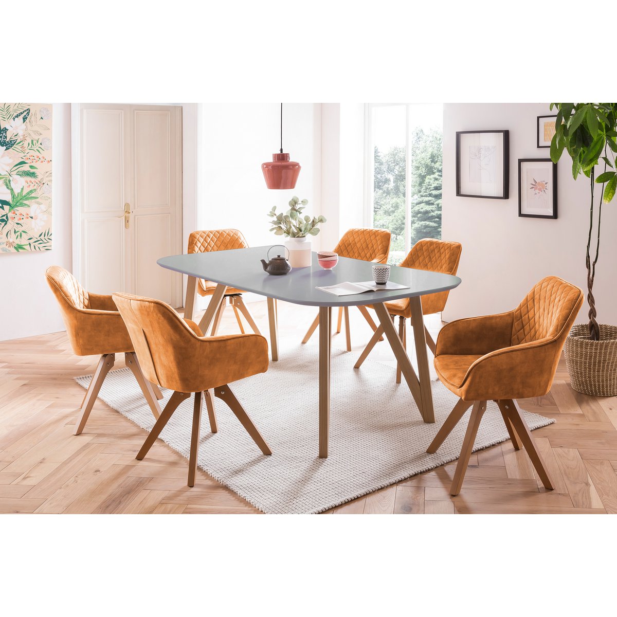 Dining group 5 pieces 180x90 cm