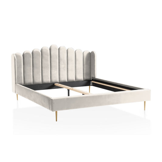 Velvet shell bed 180x200 cm