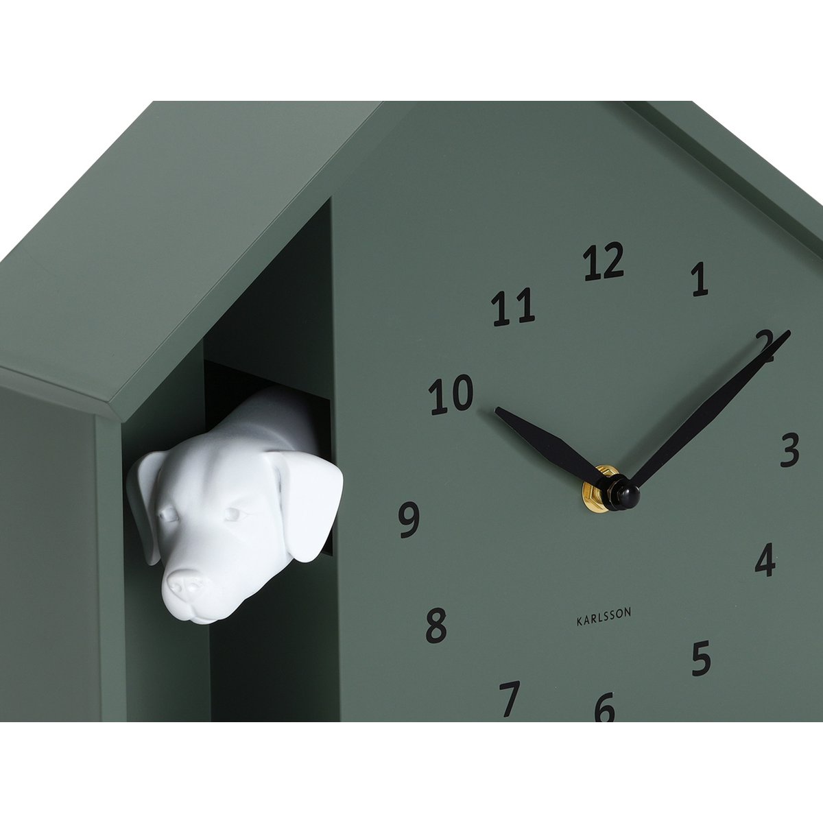 Wanduhr Spähender Hund