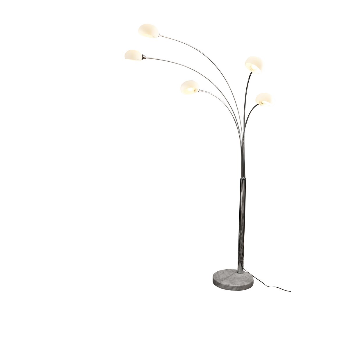 Five Fingers 210 cm white glass, marble
