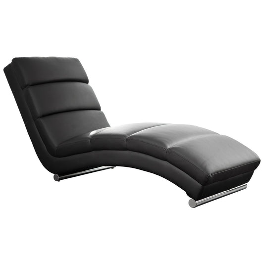 Relaxation lounger black imitation leather look