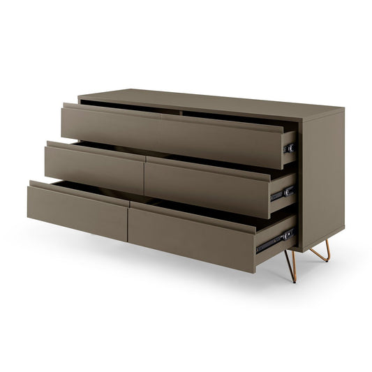 Chest of drawers wide with 6 drawers