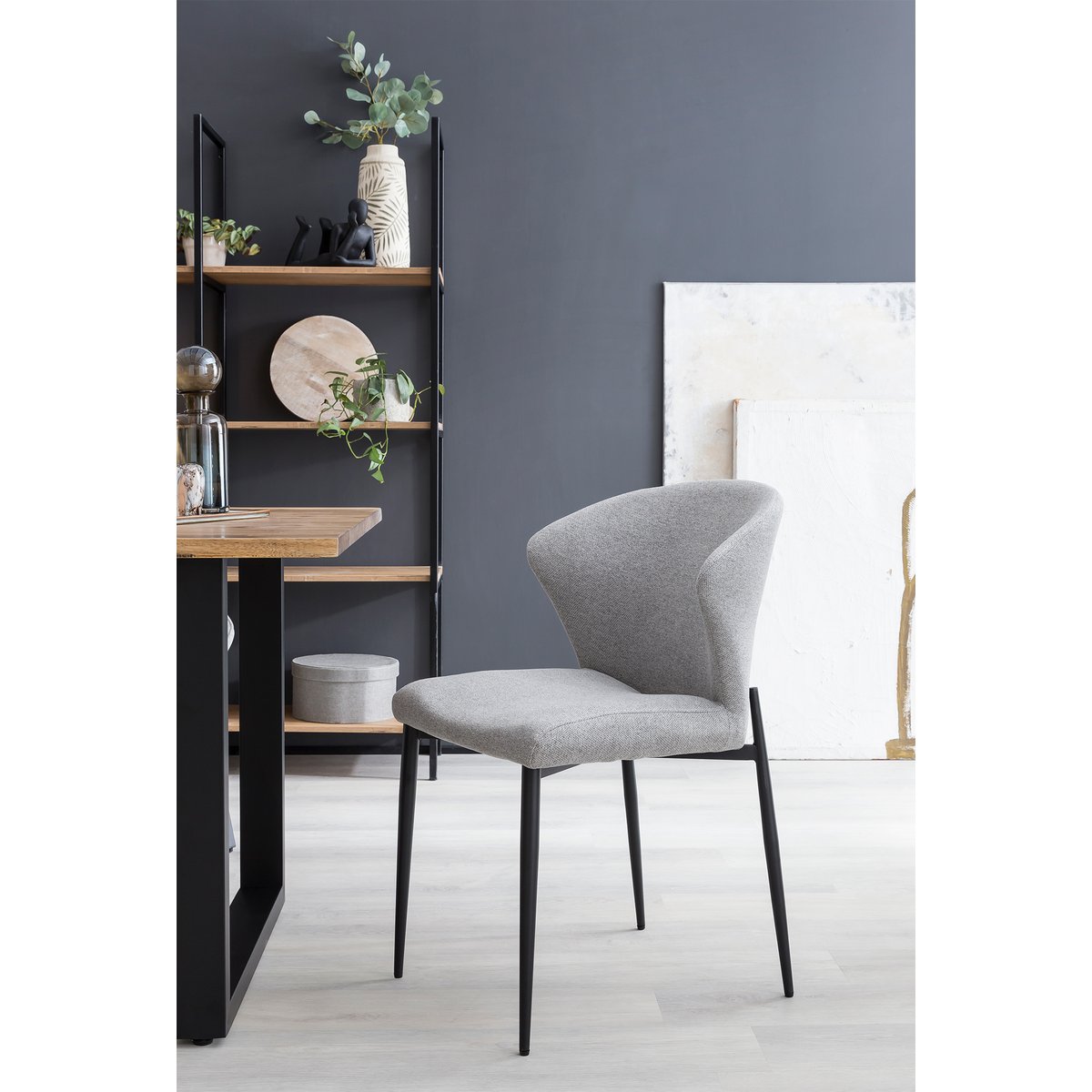 Dining chair set of 2 grey