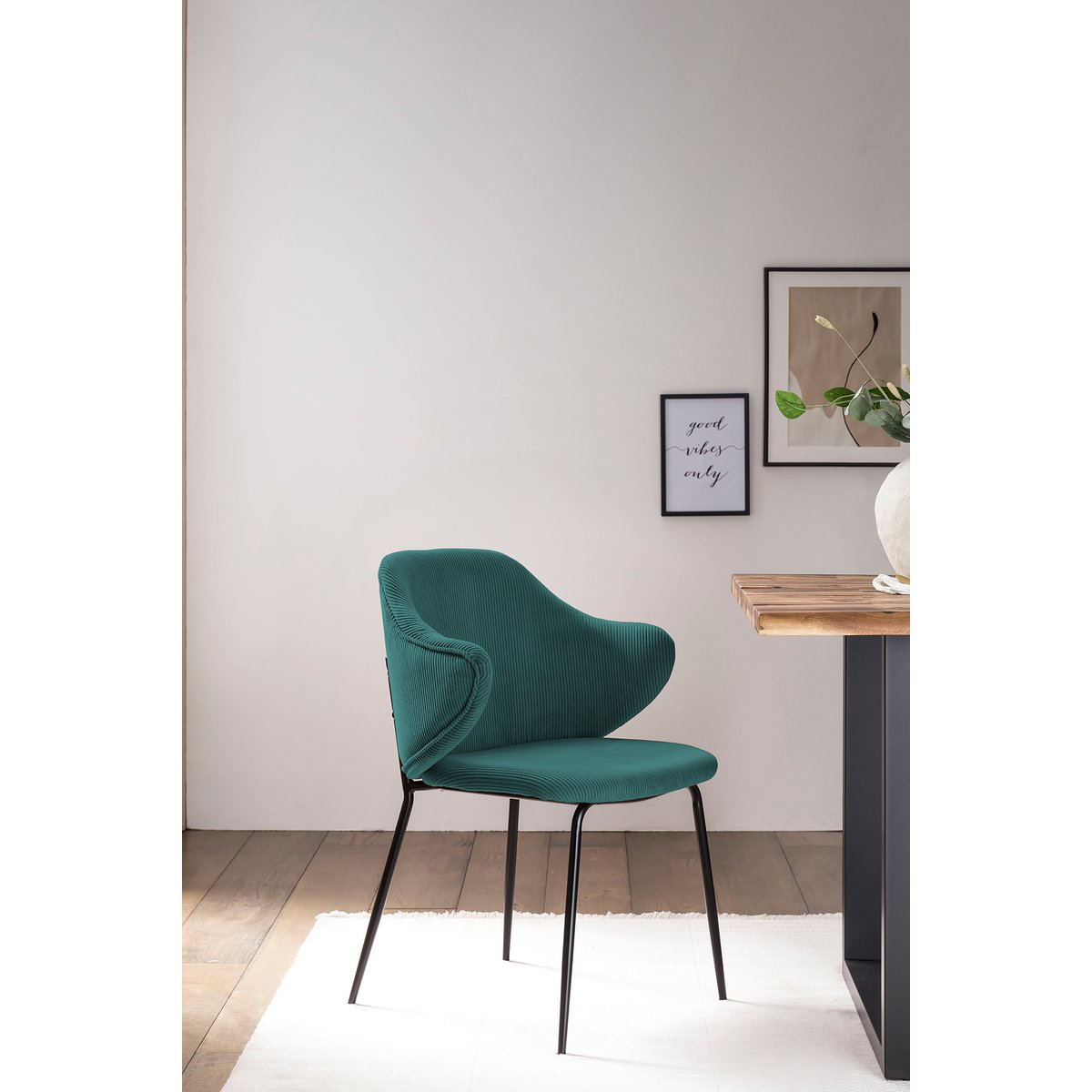 Set of 2 armchairs dark green