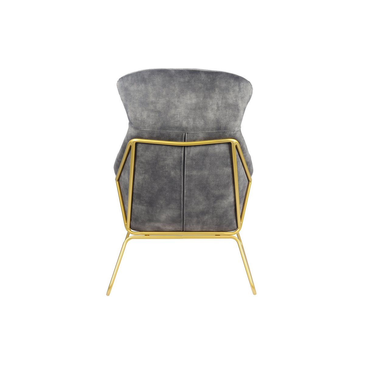 Lounge chair made of gray velvet