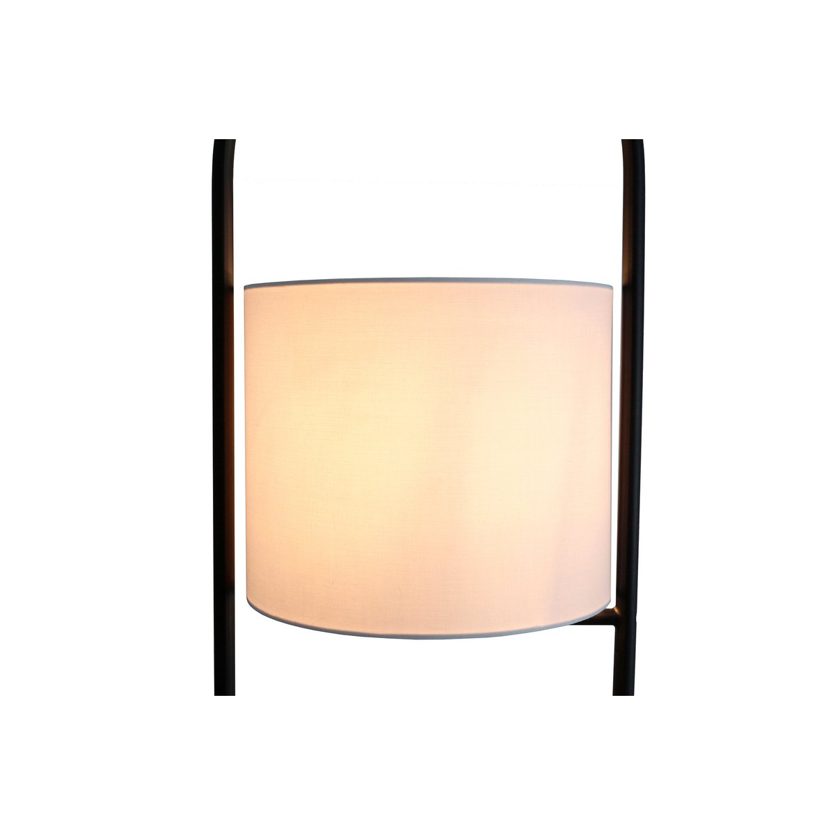 Floor lamp acacia wood natural/white 153 cm