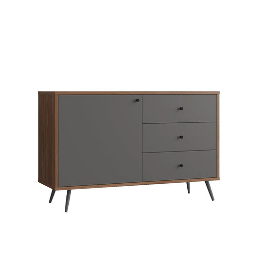 Sideboard 118 cm walnut/grey