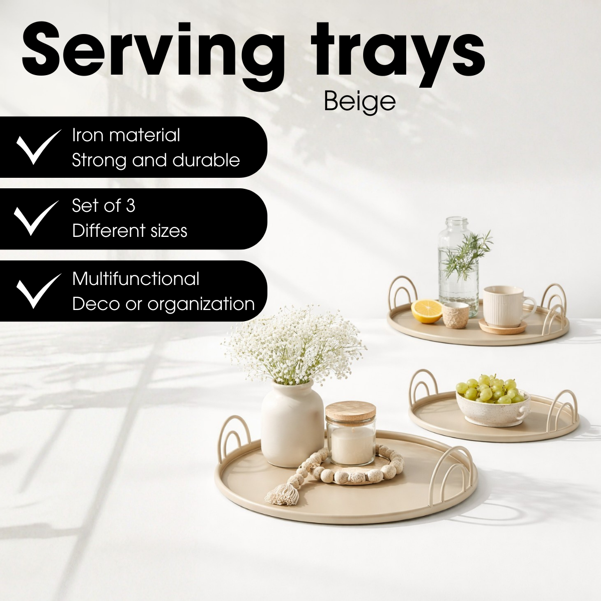 Tablett Beige Beige