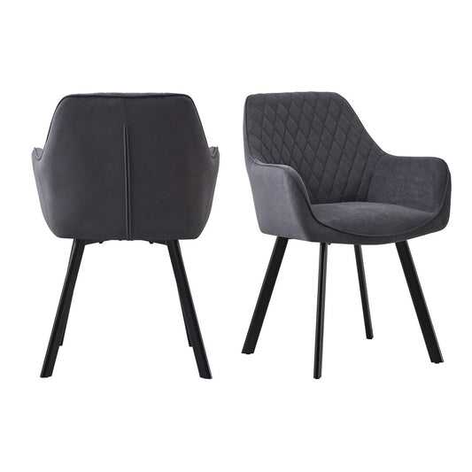 Set of 2 armchairs grey