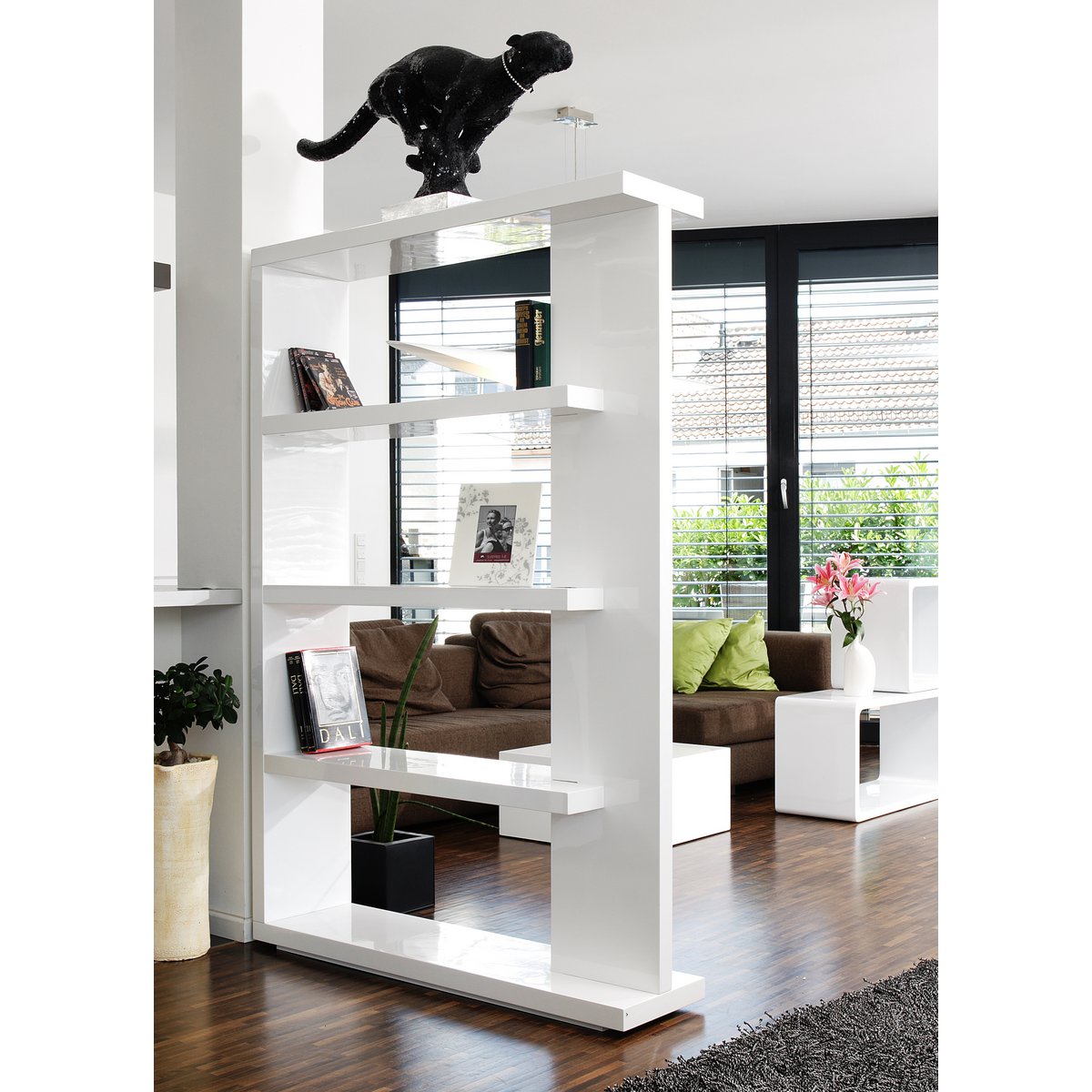 Room divider 128x30x180 cm white